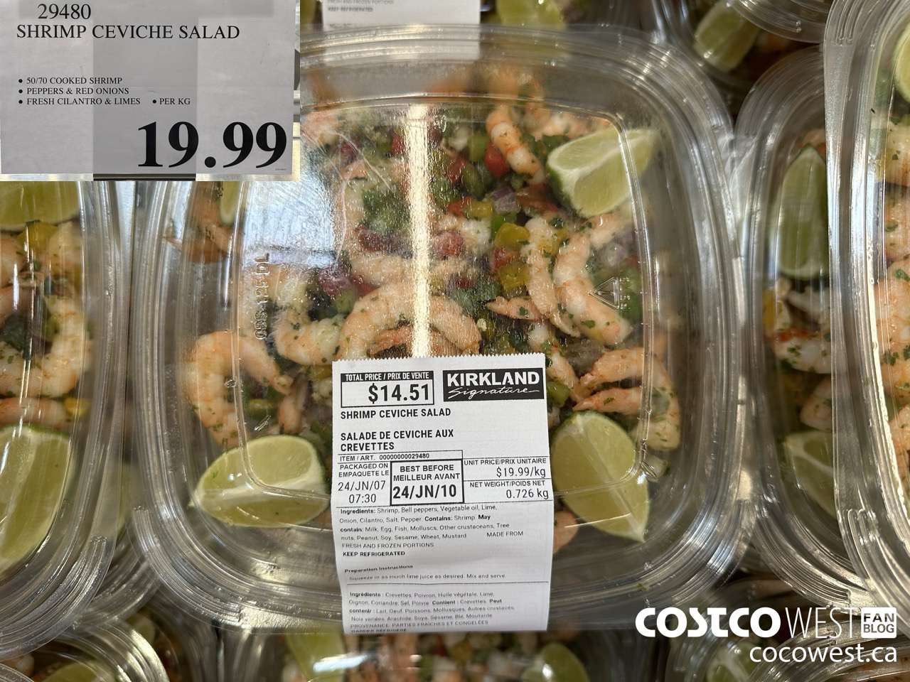 29480 SHRIMP CEVICHE SALAD $19.99