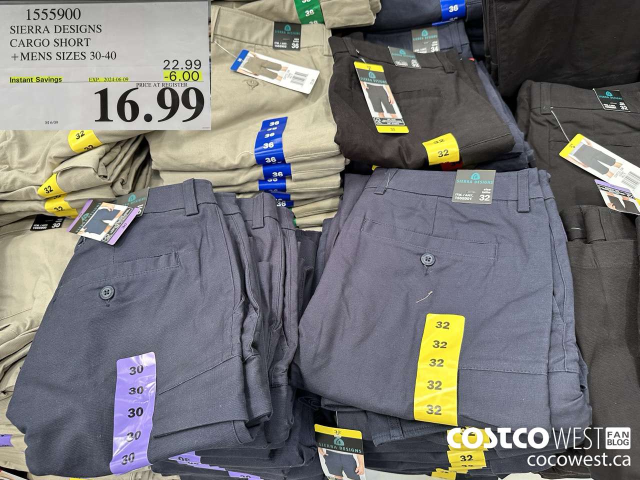 1555900 SIERRA DESIGN TECH SHORT MENS SIZES 30-40 ($6.00 INSTANT SAVINGS EXPIRES ON 2024-06-09) $16.99