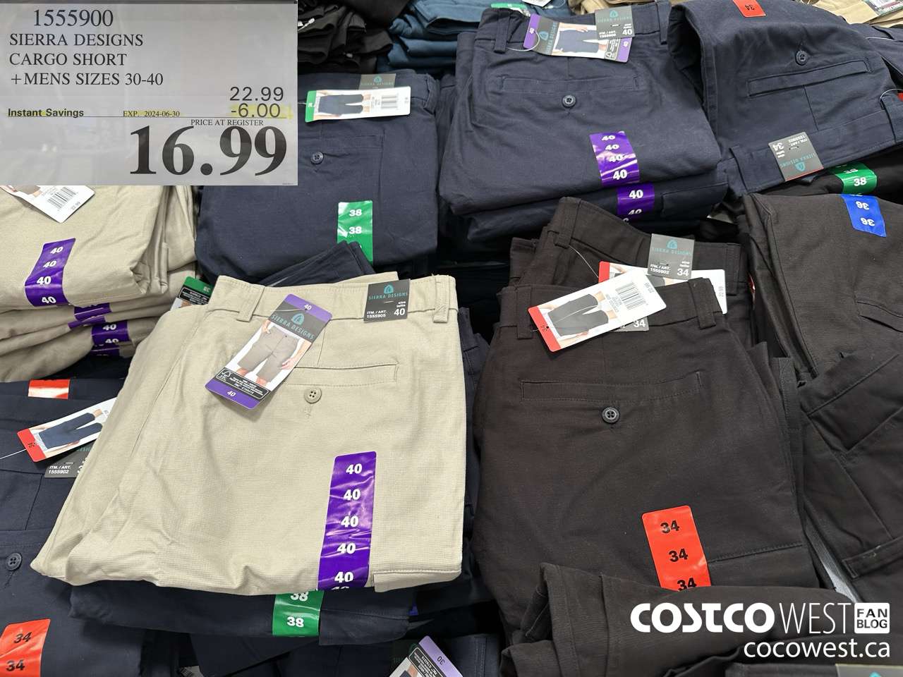 1555900 SIERRA DESIGN TECH SHORT MENS SIZES 30-40 ($6.00 INSTANT SAVINGS EXPIRES ON 2024-06-30) $16.99