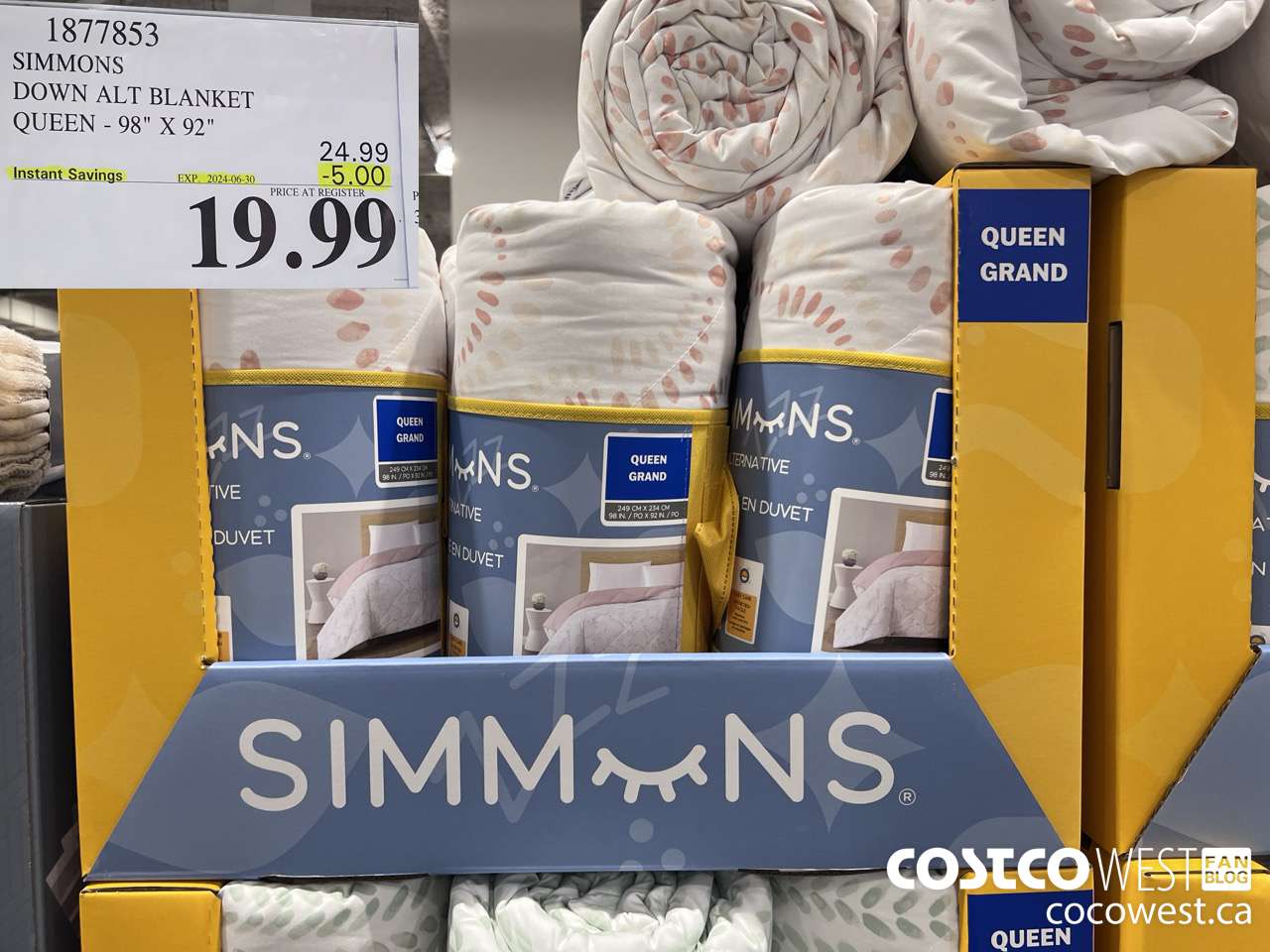 1877853 SIMMONS DOWN ALT BLANKET QUEEN 98