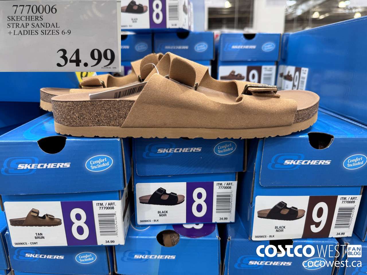 7770006 SKECHERS STRAP SANDAL LADIES SIZES 6-9 $34.99