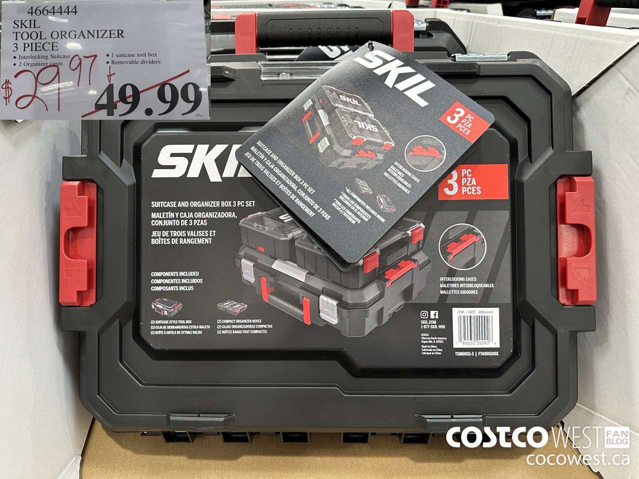 4664444 SKIL TOOL ORGANIZER 3 PIECE $29.97