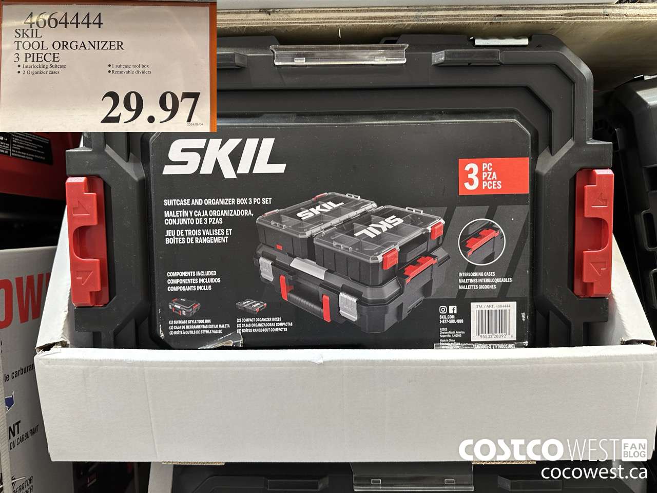 4664444 SKIL TOOL ORGANIZER 3 PIECE $29.97