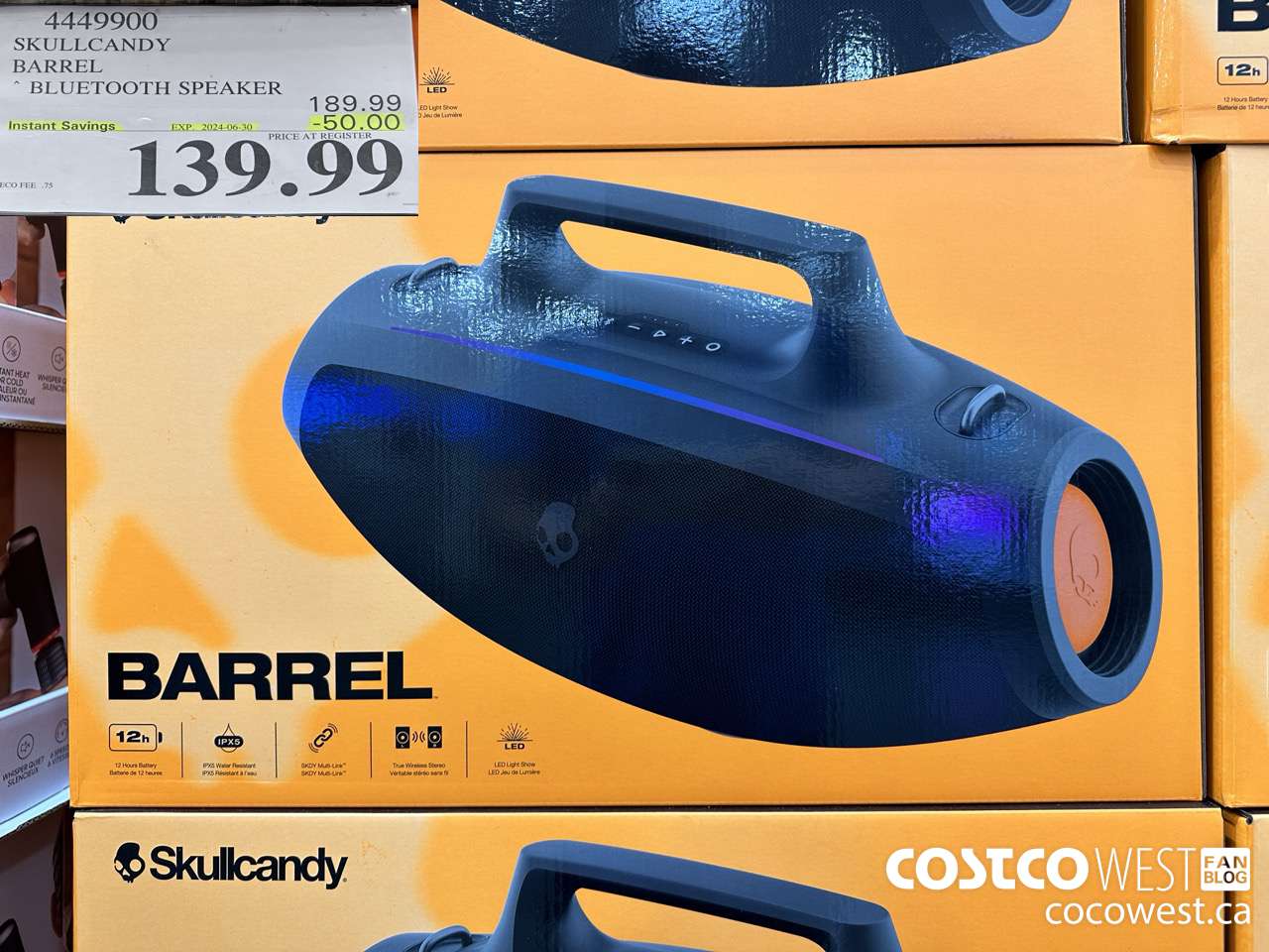 4449900 SKULLCANDY BARREL BLUETOOTH SPEAKER ($50.00 INSTANT SAVINGS EXPIRES ON 2024-06-30) $139.99