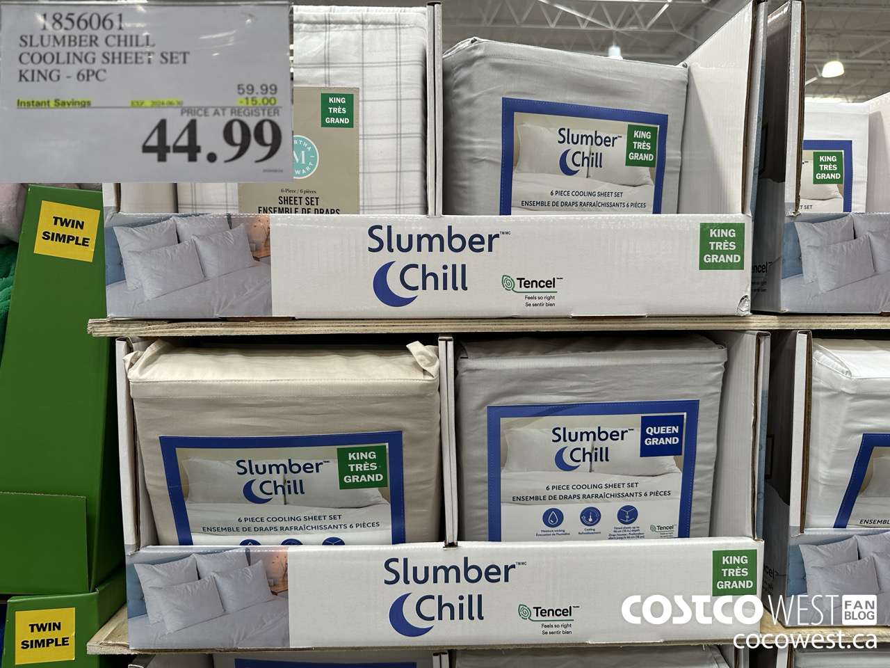 1856061 SLUMBER CHILL COOLING SHEET SET KING 6PC ($15.00 INSTANT SAVINGS EXPIRES ON 2024-06-30) $44.99