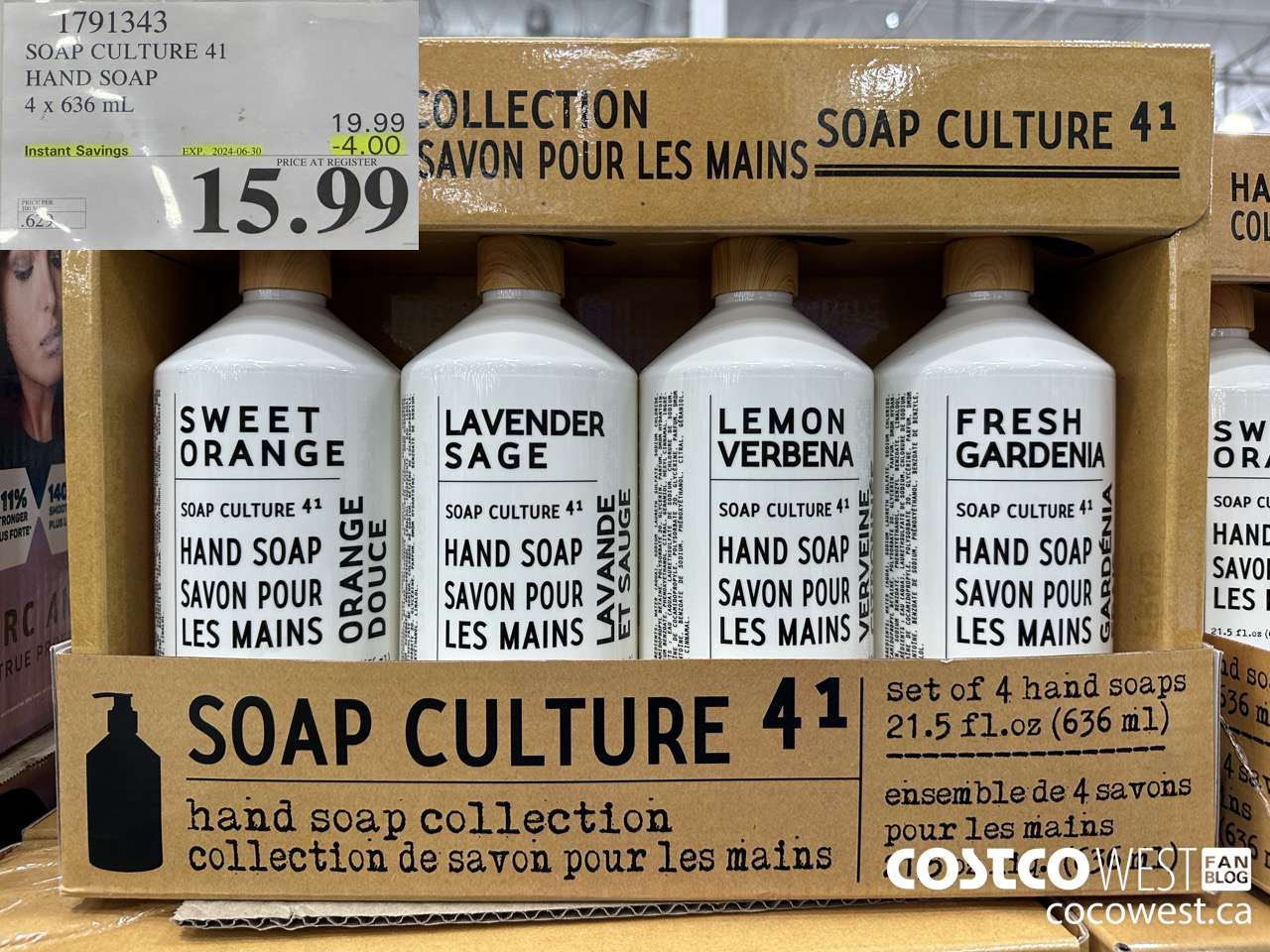 1791343 SOAP CULTURE 41 HAND SOAP 4 X 626ML ($4.00 INSTANT SAVINGS EXPIRES ON 2024-06-30) $15.99