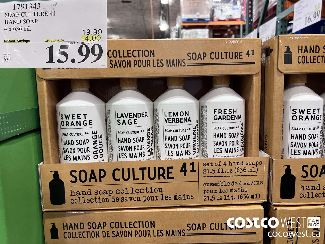1791343 SOAP CULTURE 41 HAND SOAP 4 X 626ML ($4.00 INSTANT SAVINGS EXPIRES ON 2024-06-30) $15.99