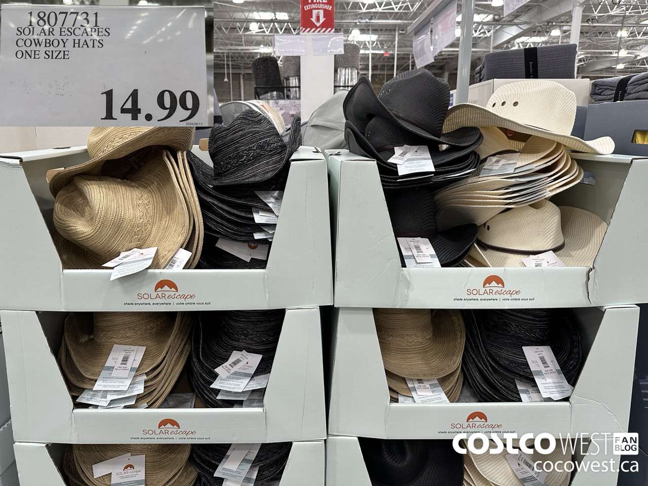 1807731 SOLAR ESCAPES COYBOY HATS ONE SIZES $14.99