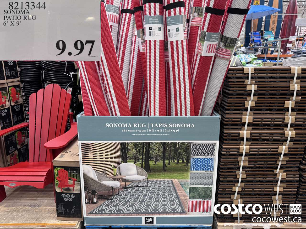 8213344 SONOMA PATIO RUG 6'X9' $9.97