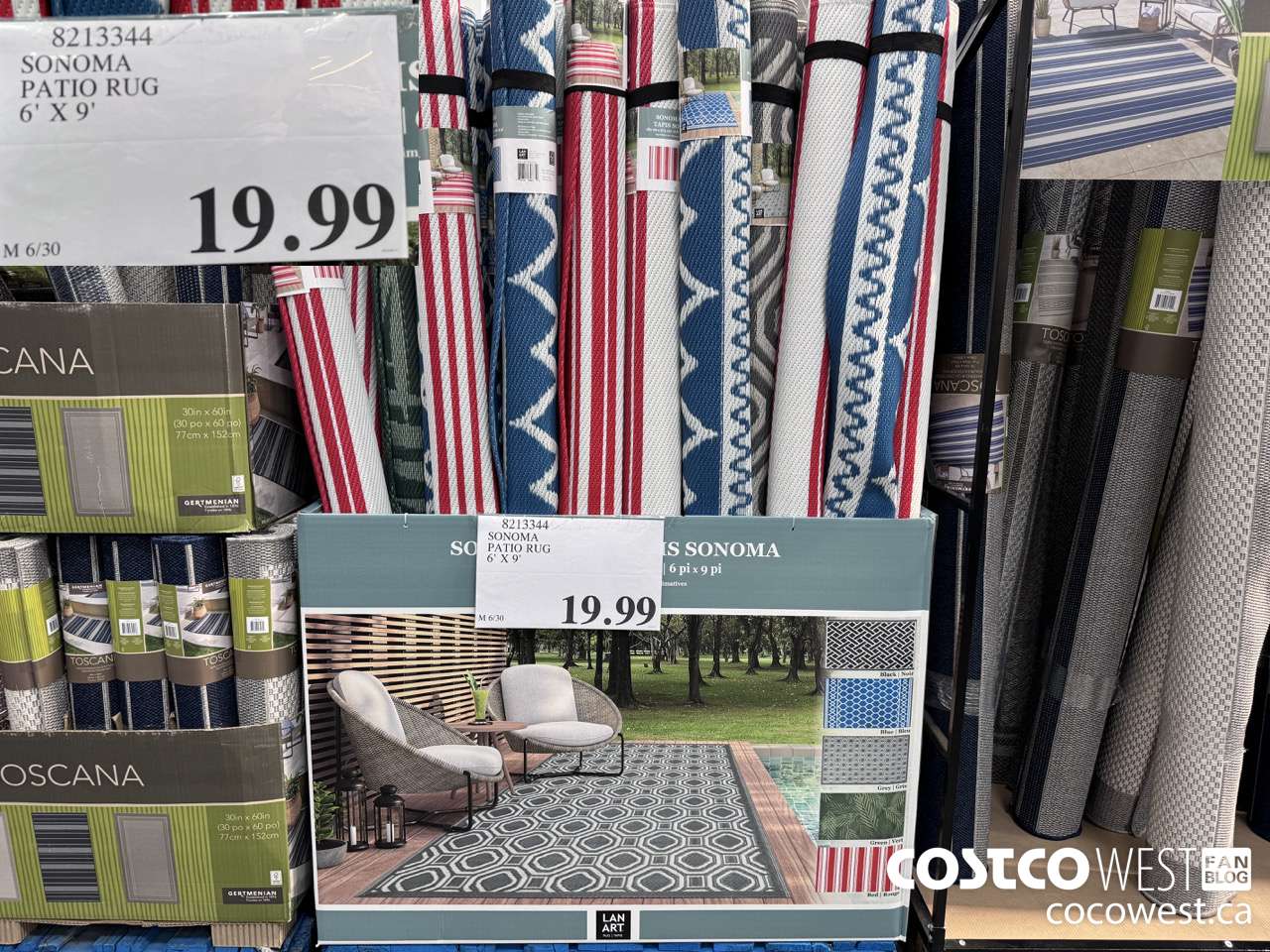 8213344 SONOMA PATIO RUG 6'X9' $19.99