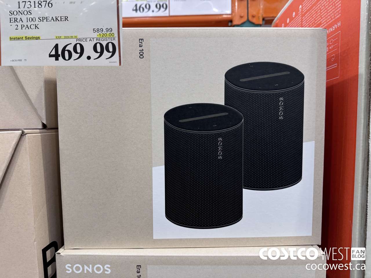 1731876 SONOS ERA 100 SPEAKER 2 PACK ($120.00 INSTANT SAVINGS EXPIRES ON 2024-06-16) $469.99