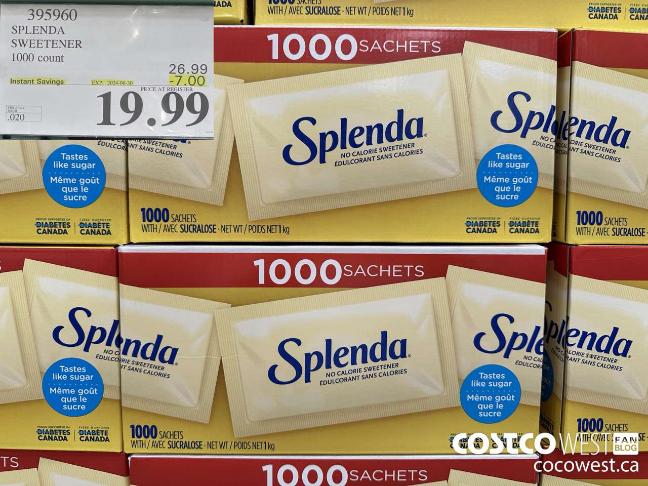 395960 SPLENDA SWEETENER 1000 PACKETS ($7.00 INSTANT SAVINGS EXPIRES ON 2024-06-30) $19.99