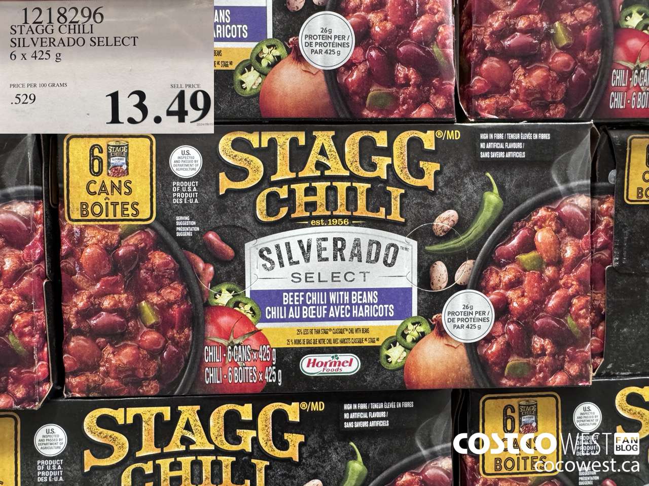 1218296 STAGG CHILI SILVERADO SELECT 6 x 425 g $13.49