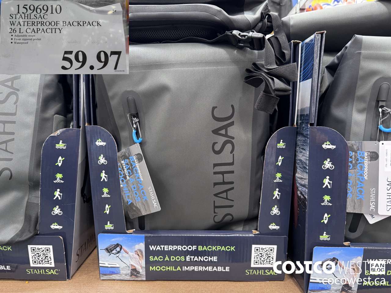 1596910 STAHLSAC WATERPROOF BACKPACK 26 L CAPACITY $59.97