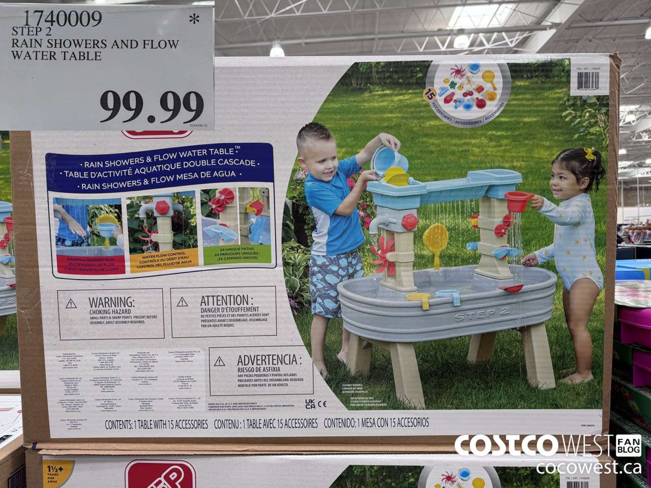 1740009 STEP 2 RAIN SHOWERS AND FLOW WATER TABLE $99.99