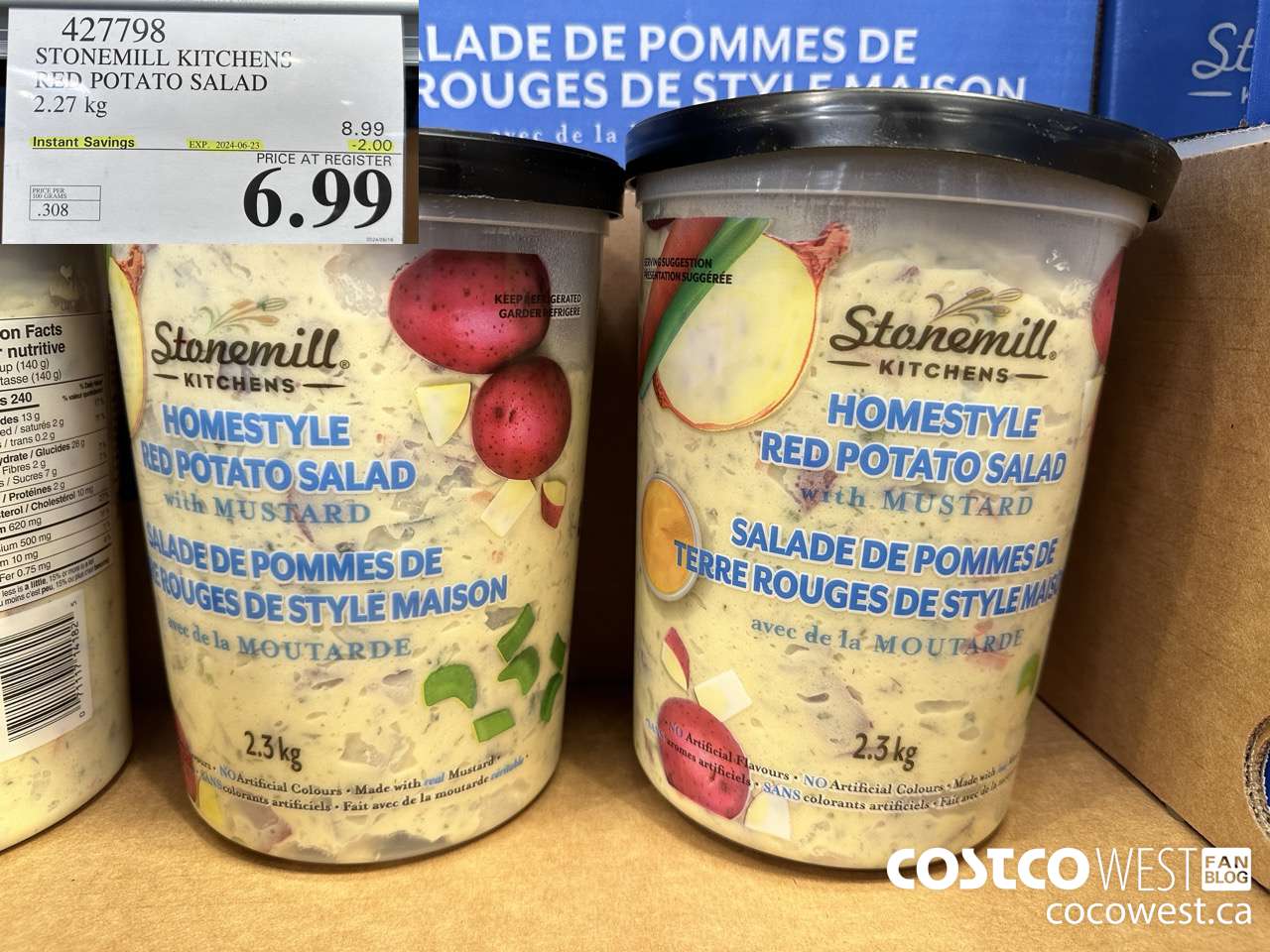 427798 STONEMILL KITCHENS RED POTATO SALAD 2.27 kg ($2.00 INSTANT SAVINGS EXPIRES ON 2024-06-23) $6.99