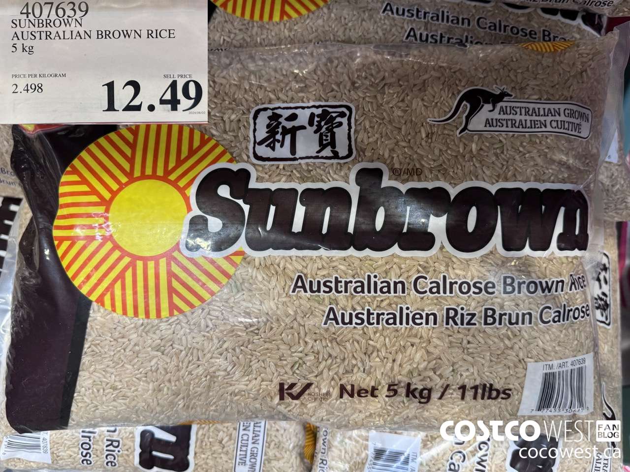 407639 SUNBROWN AUSTRALIAN BROWN RICE 5 kg $12.49