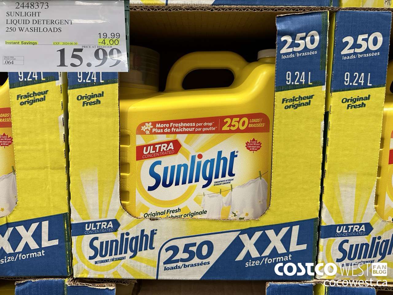 2448373 SUNLIGHT LIQUID DETERGENT 250 WASHLOADS ($4.00 INSTANT SAVINGS EXPIRES ON 2024-06-30) $15.99