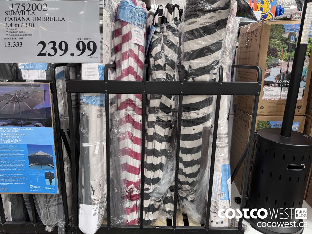 1752002 SUNVILLA CABANA UMBRELLA 3.4 M / 11FT $239.99