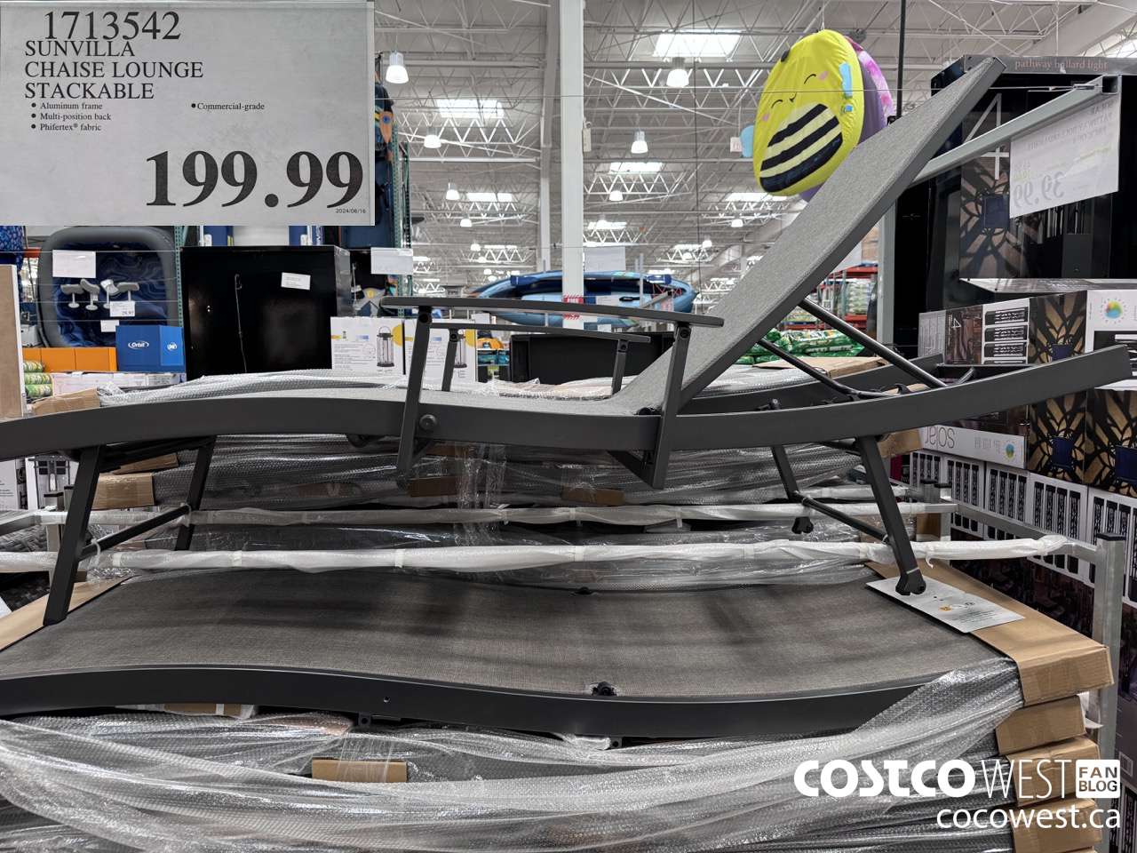 1713542 SUNVILLA CHAISE LOUNGE STACKABLE $199.99