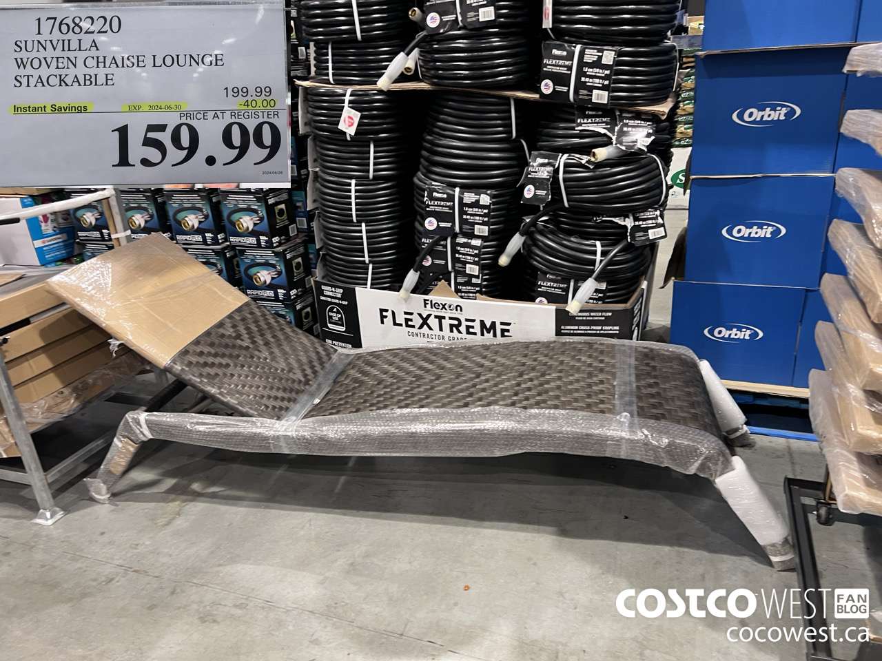 1768220 SUNVILLA WOVEN CHAISE LOUNGE STACKABLE ($40.00 INSTANT SAVINGS EXPIRES ON 2024-06-30) $159.99