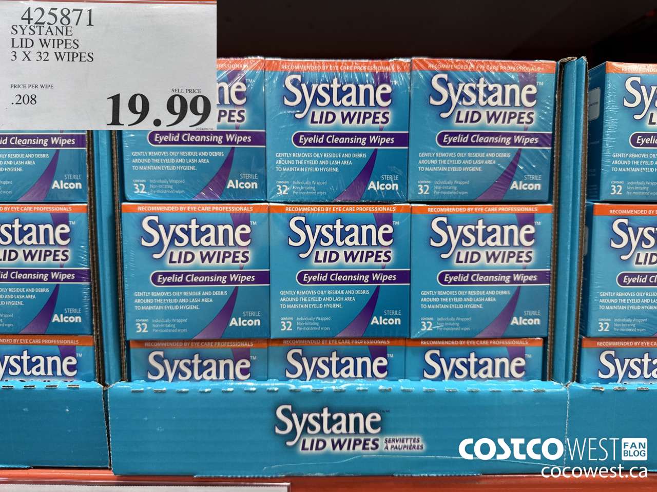 425871 SYSTANE LID WIPES 3 X 32 WIPES $19.99