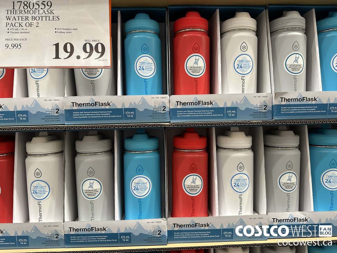 1780559 THERMOFLASK WATER BOTTLES PACK OF 2 $19.99