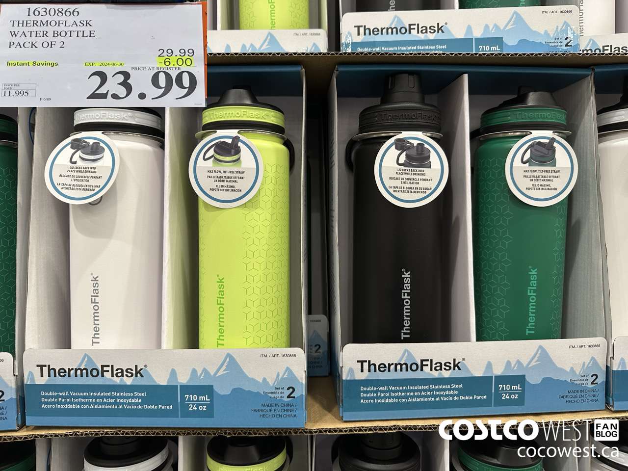 1630866 THERMOFLASK WATER BOTTLE 2 PACK ($6.00 INSTANT SAVINGS EXPIRES ON 2024-06-30) $23.99