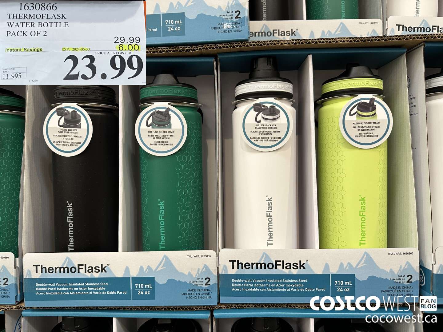 1630866 THERMOFLASK WATER BOTTLE 2 PACK ($6.00 INSTANT SAVINGS EXPIRES ON 2024-06-30) $23.99