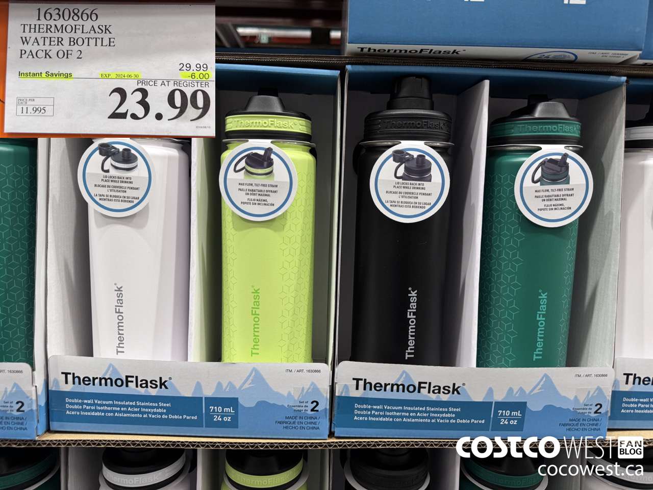 1630866 THERMOFLASK WATER BOTTLE 2 PACK ($6.00 INSTANT SAVINGS EXPIRES ON 2024-06-30) $23.99