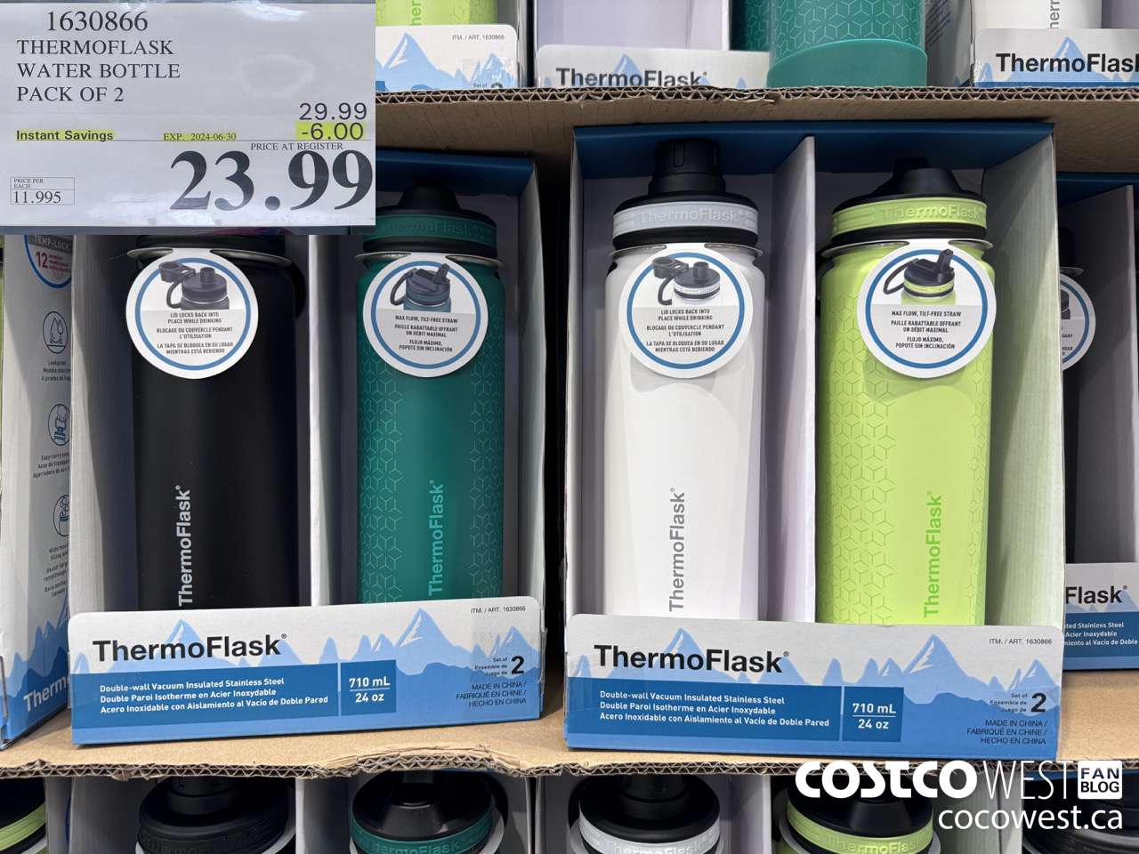 1630866 THERMOFLASK WATER BOTTLE 2 PACK ($6.00 INSTANT SAVINGS EXPIRES ON 2024-06-30) $23.99