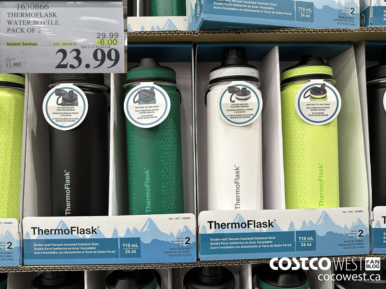 1630866 THERMOFLASK WATER BOTTLE 2 PACK ($6.00 INSTANT SAVINGS EXPIRES ON 2024-06-30) $23.99