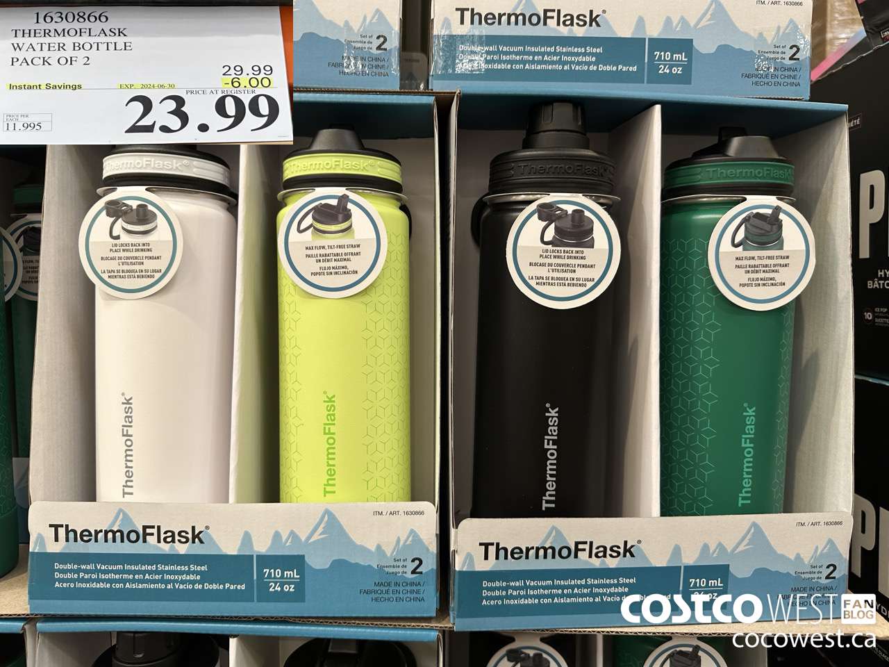 1630866 THERMOFLASK WATER BOTTLE 2 PACK ($6.00 INSTANT SAVINGS EXPIRES ON 2024-06-30) $23.99