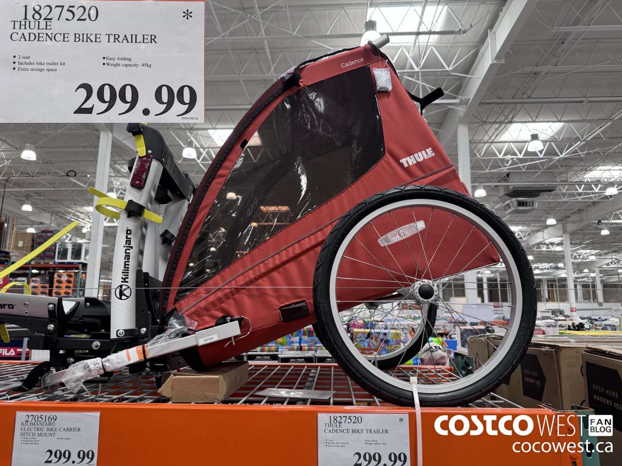 1827520 THULE CADENCE BIKE TRAILER $299.99