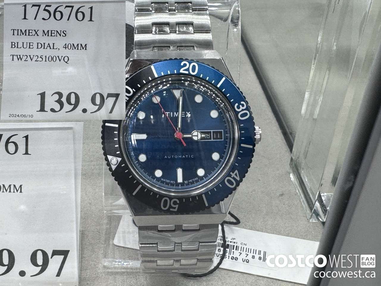 1756761 TIMEX MENS BLUE DIAL, 40MM TW2V25100VQ $139.97