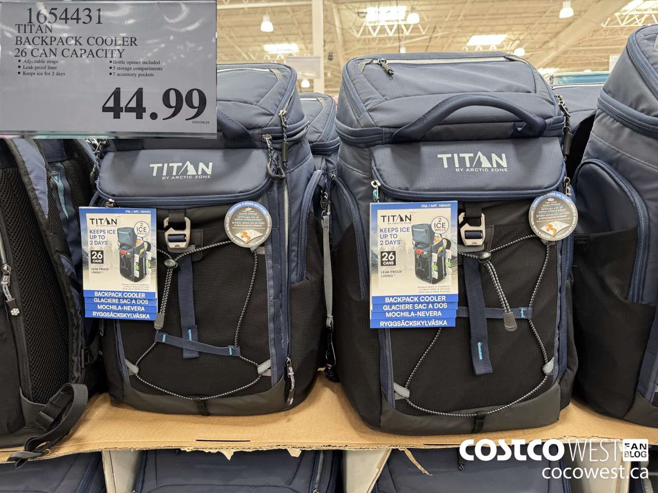 1654431 TITAN BACKPACK COOLER 26 CAN CAPACITY  $44.99