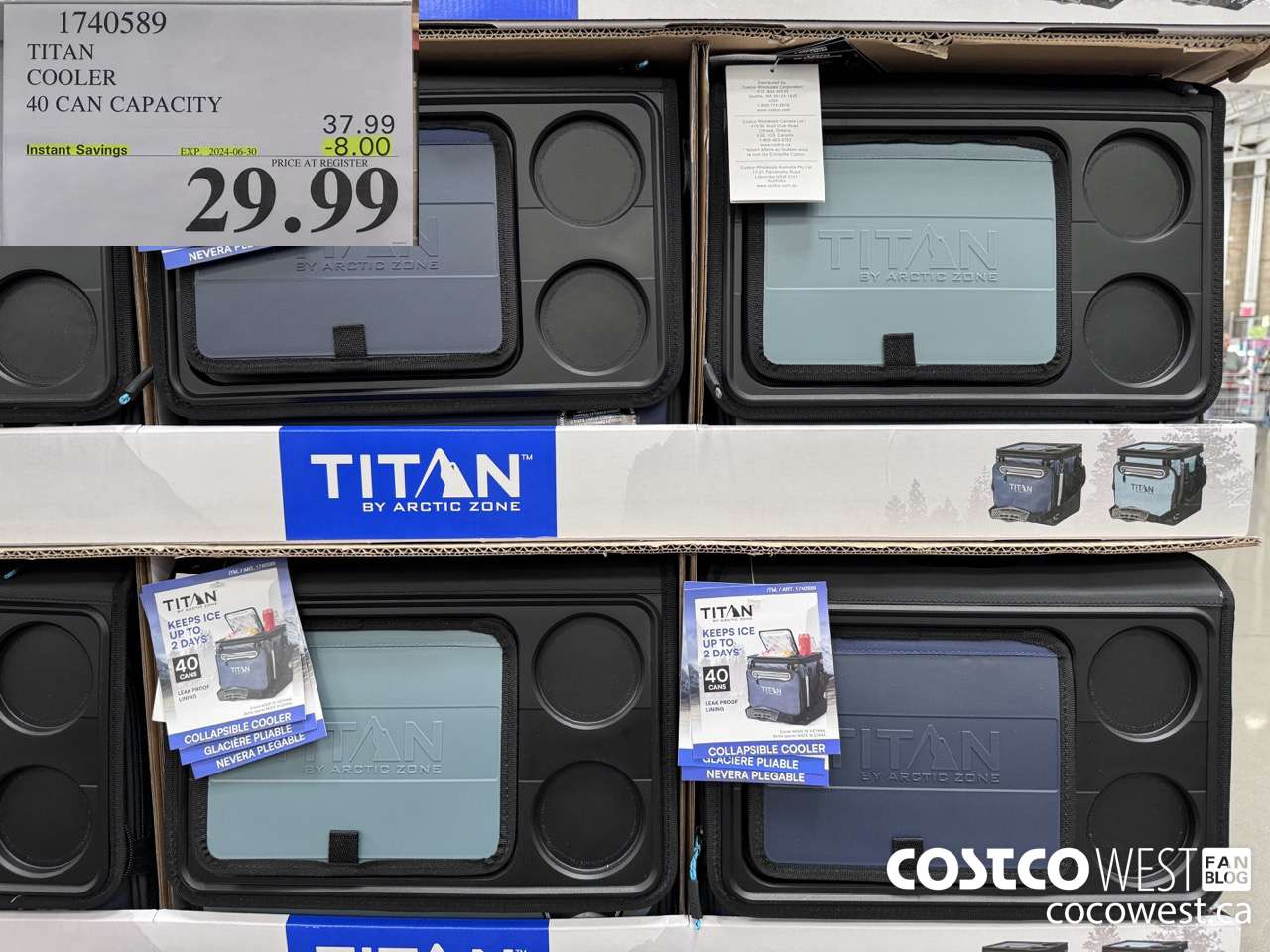 1740589 TITAN COOLER 40 CAN CAPACITY ($8.00 INSTANT SAVINGS EXPIRES ON 2024-06-30) $29.99