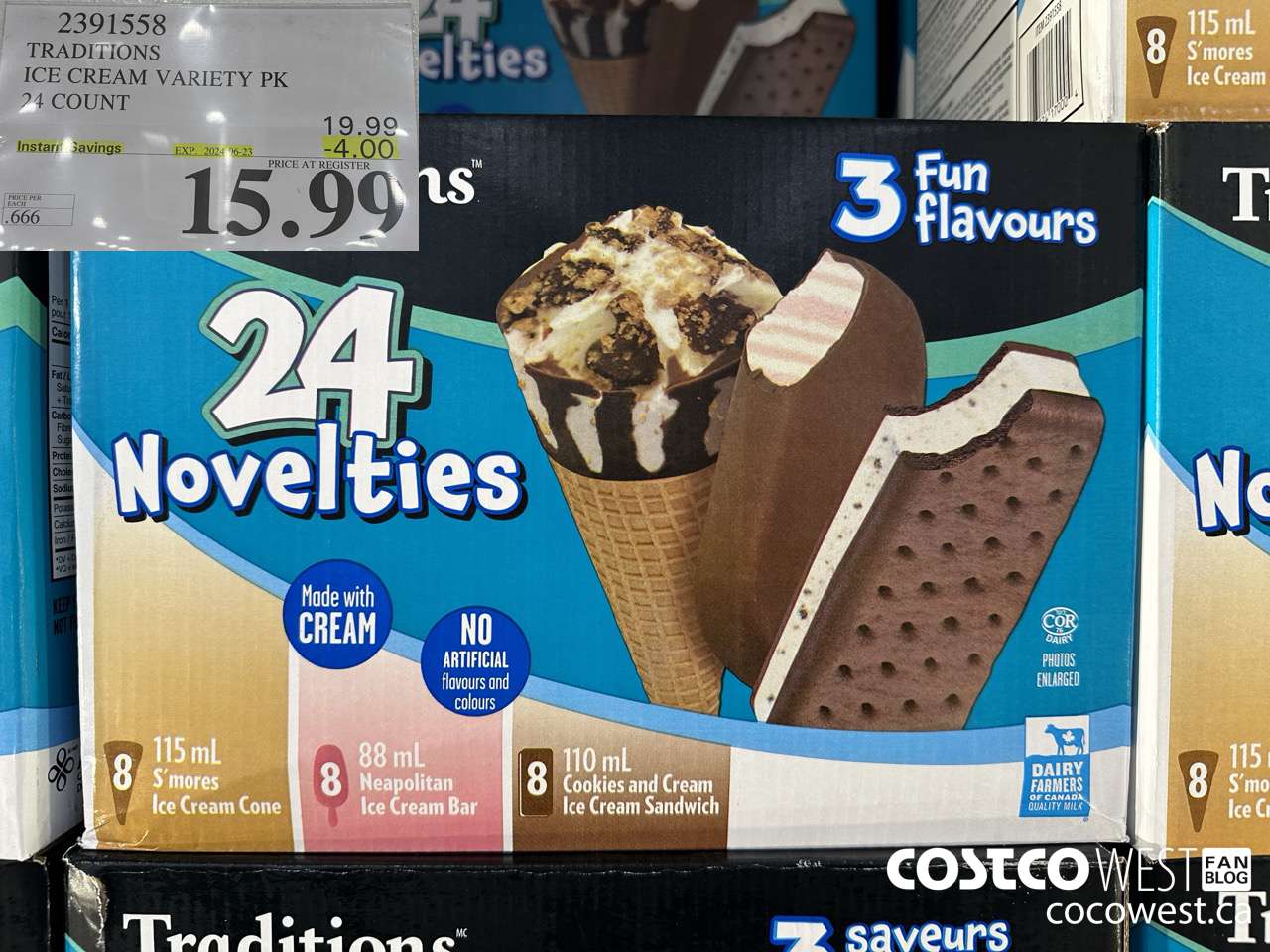 2391558 TRADITIONS ICE CREAM VARIETY PK 24 COUNT ($4.00 INSTANT SAVINGS EXPIRES ON 2024-06-23) $15.99