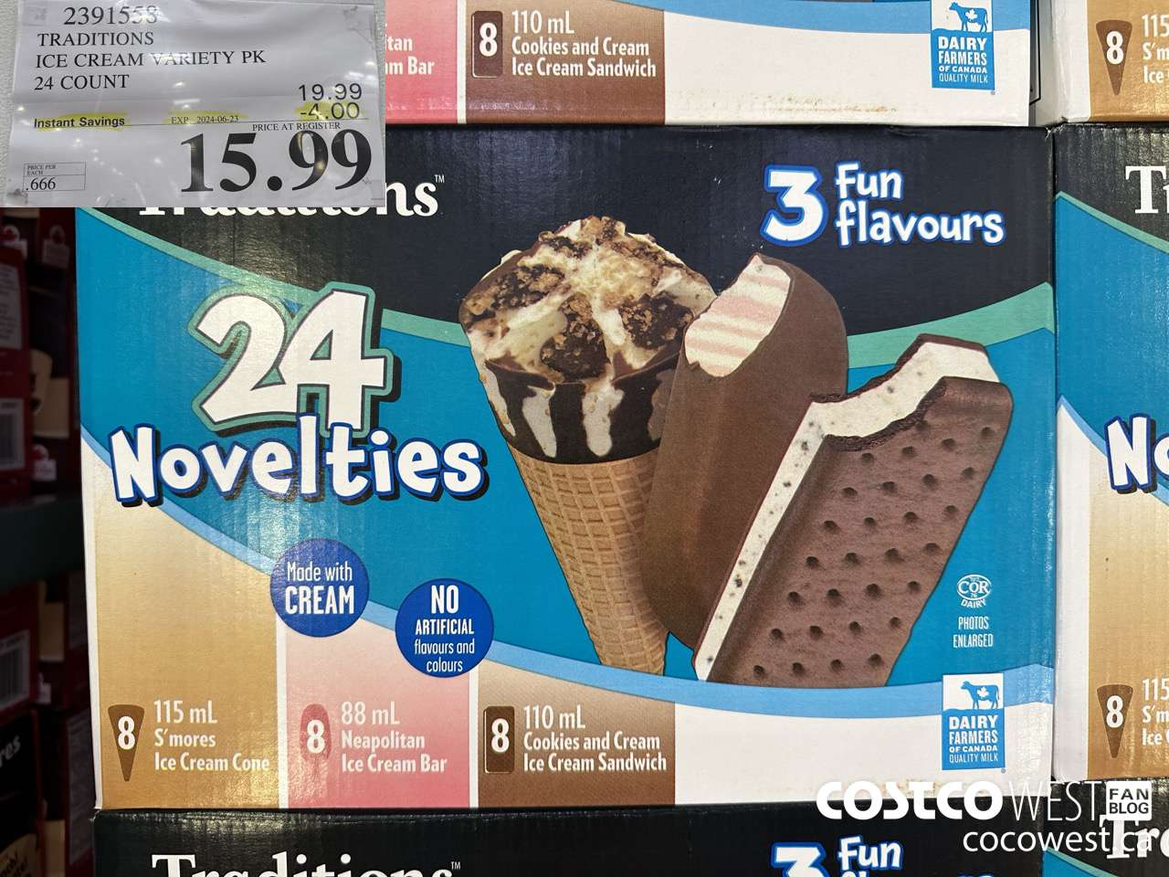 2391558 TRADITIONS ICE CREAM VARIETY PK 24 COUNT ($4.00 INSTANT SAVINGS EXPIRES ON 2024-06-23) $15.99