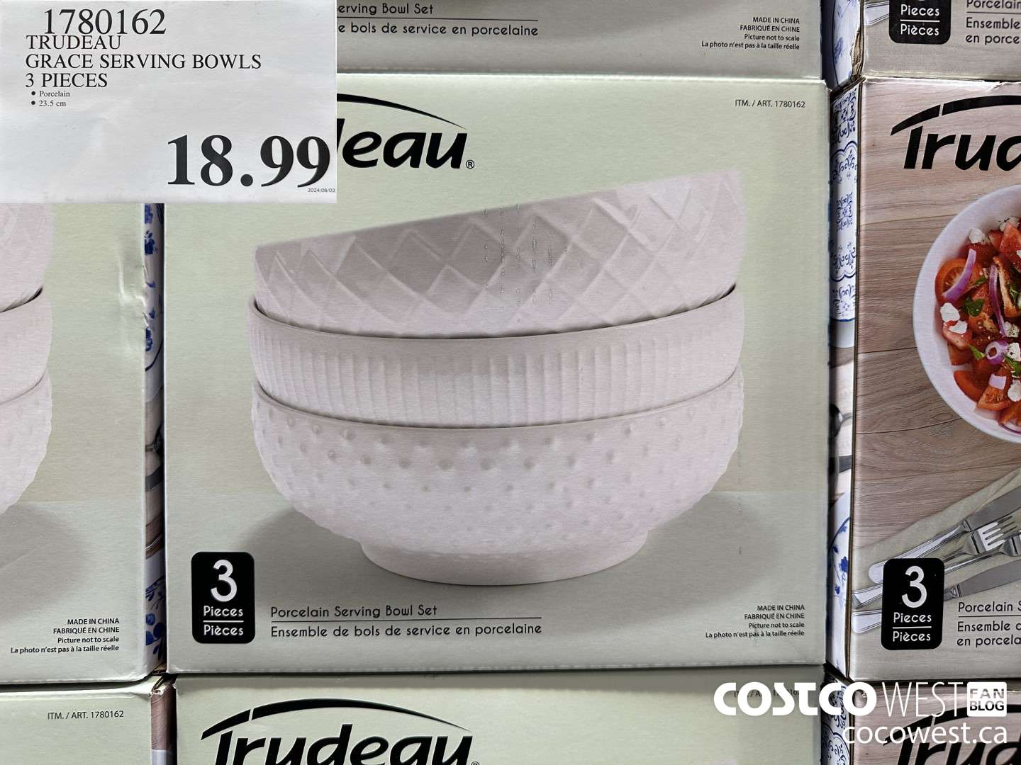 1780162 TRUDEAU GRACE SERVING BOWLS 3 PIECES $18.99