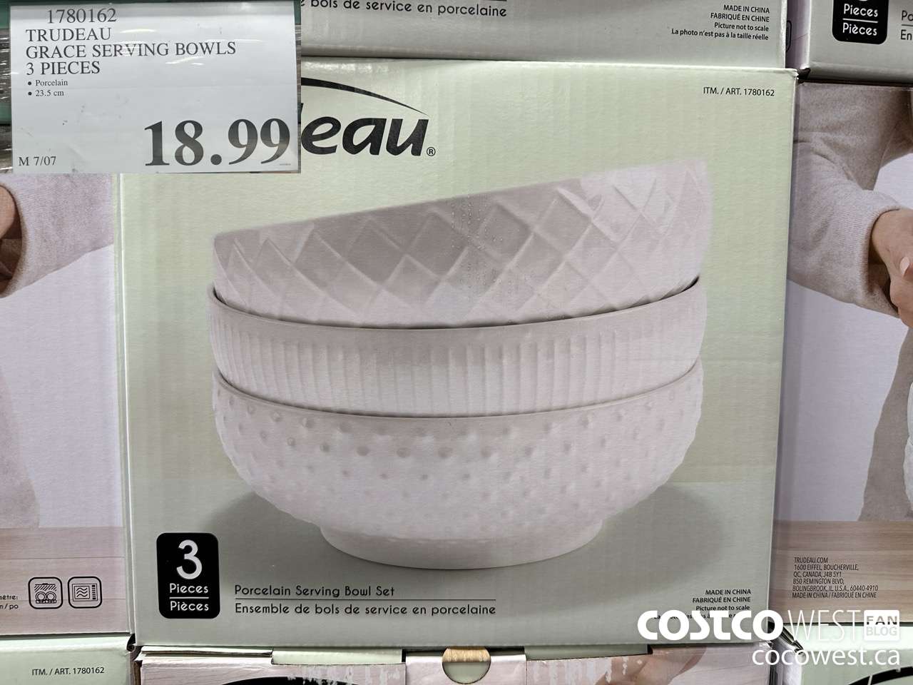 1780162 TRUDEAU GRACE SERVING BOWLS 3 PIECES $18.99