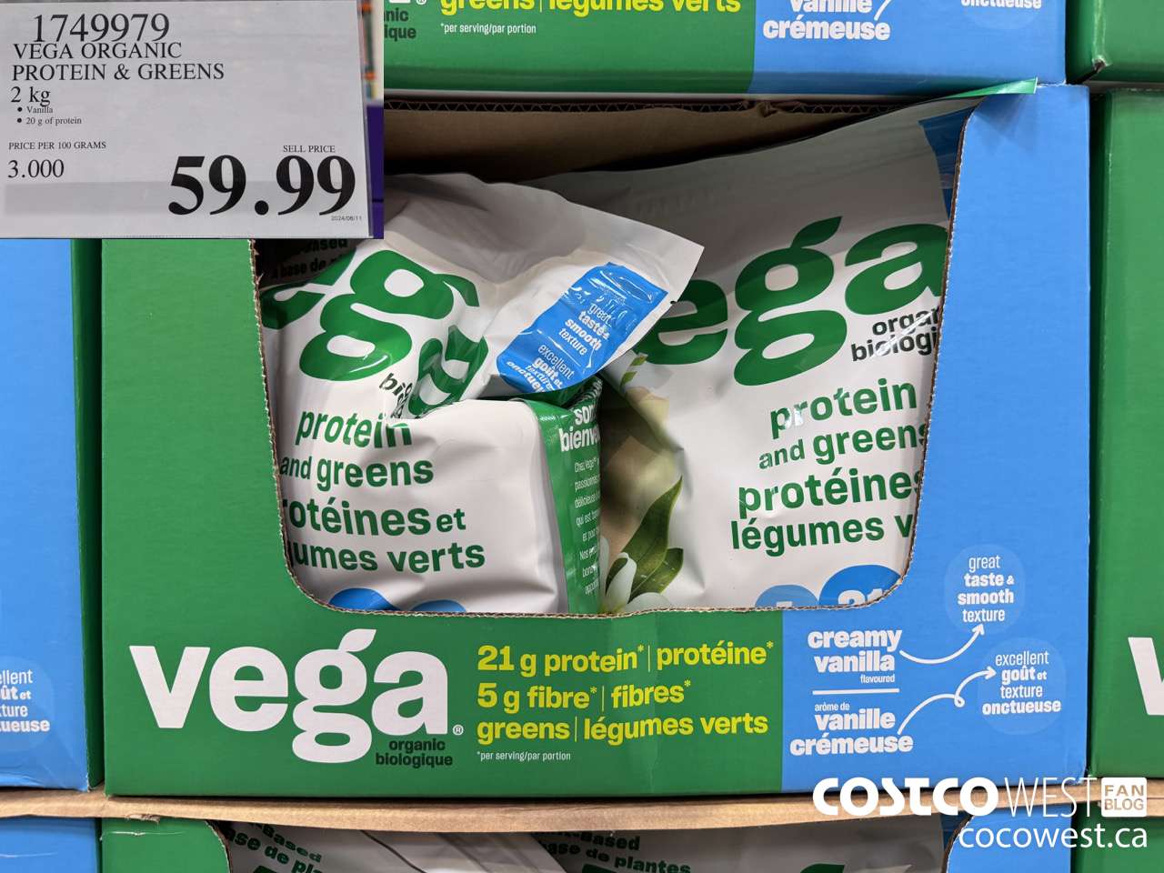 1749979 VEGA ORGANIC PROTEIN & GREENS 2 KG $59.99