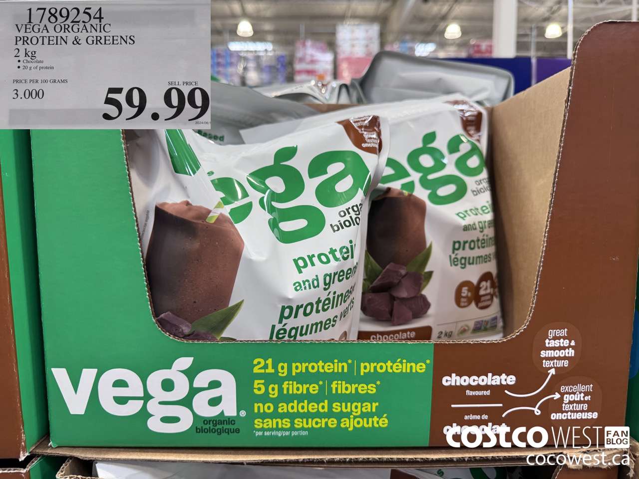 1789254 VEGA ORGANIC PROTEIN & GREENS 2 KG $59.99