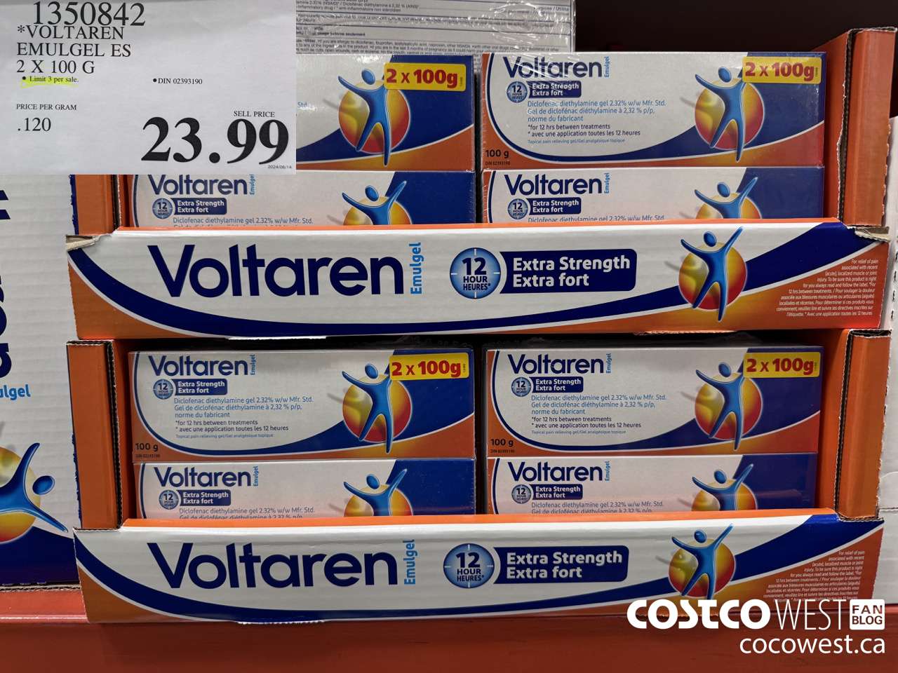 1350842 VOLTAREN EMUGEL ES 2 X 100 G $23.99
