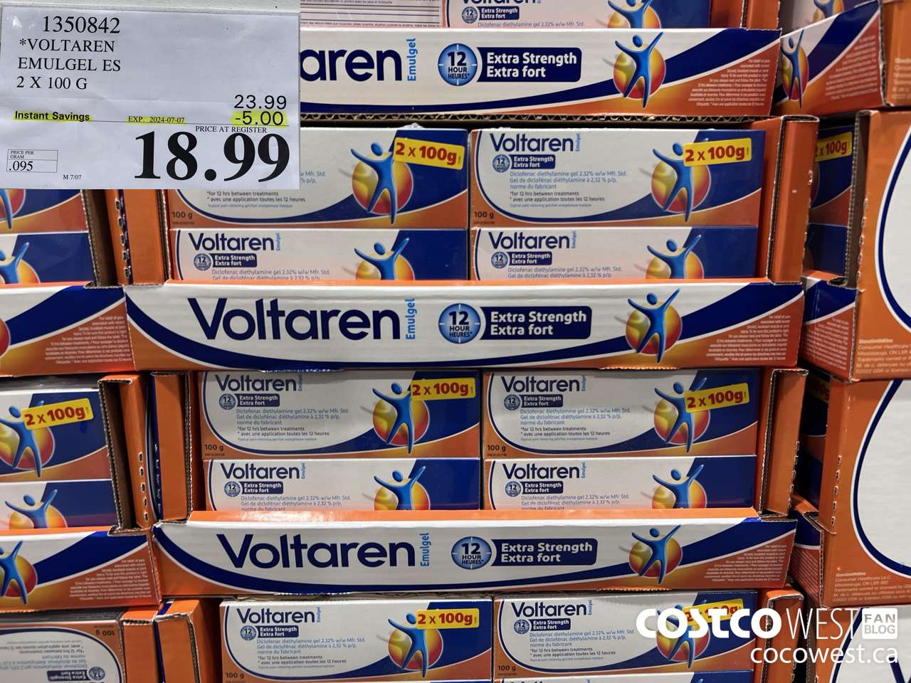 1350842 VOLTAREN EMUGEL ES 2 X 100 G ($5.00 INSTANT SAVINGS EXPIRES ON 2024-07-07) $18.99
