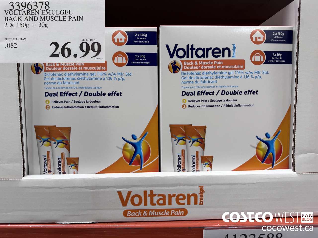 3396378 VOLTAREN EMULGEL BACK AND MUSCLE PAIN 2 X 150g + 30g $26.99