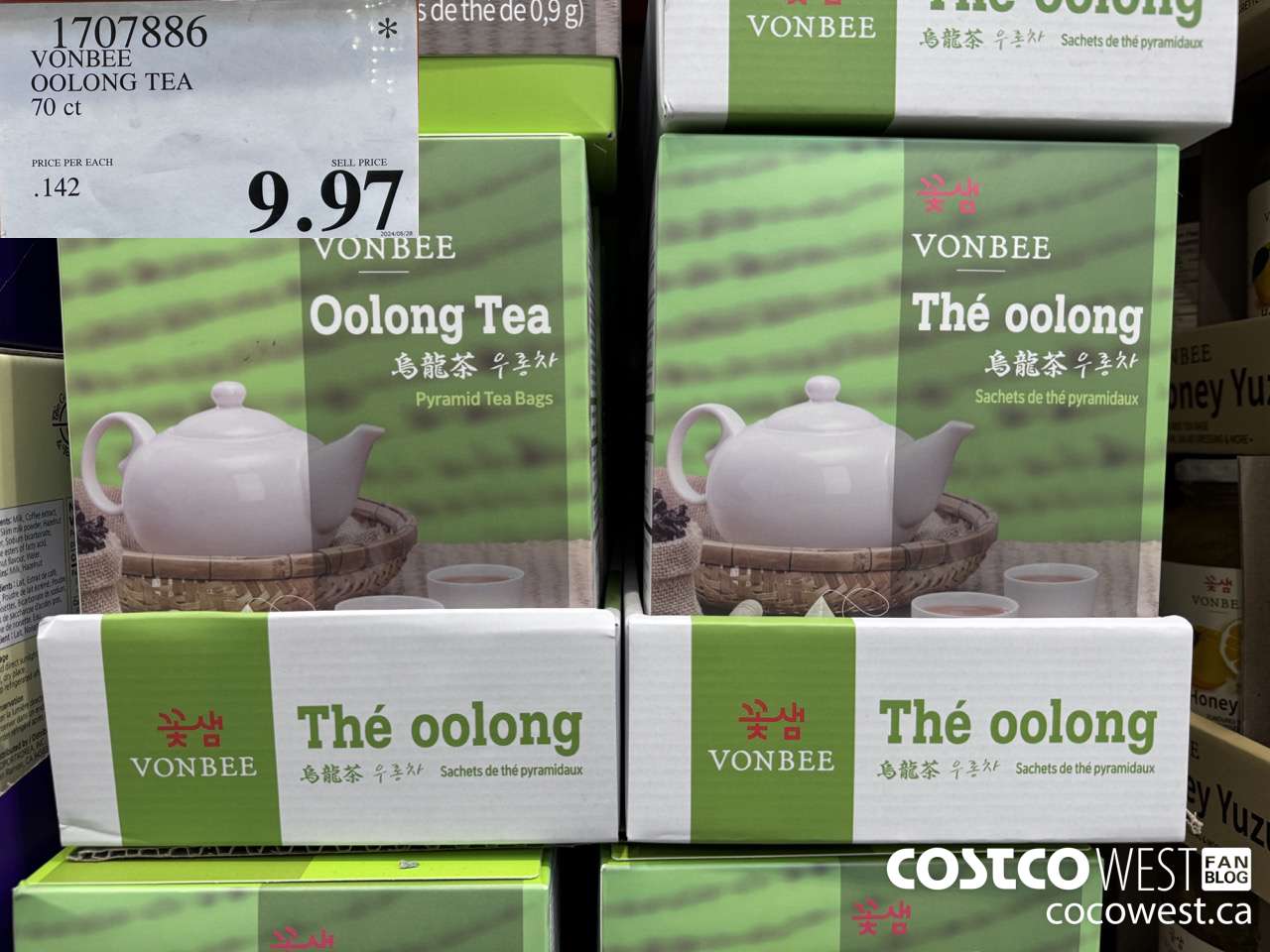 1707886 VONBEE OOLONG TEA 70 CT $9.97