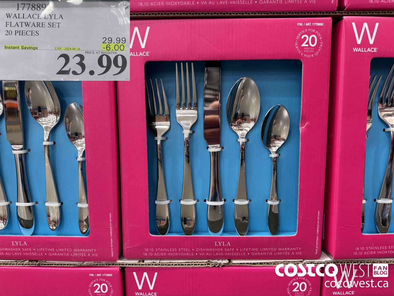 1778892 WALLACE LYLA FLATWARE SET 20 PIECES ($6.00 INSTANT SAVINGS EXPIRES ON 2024-06-16) $23.99