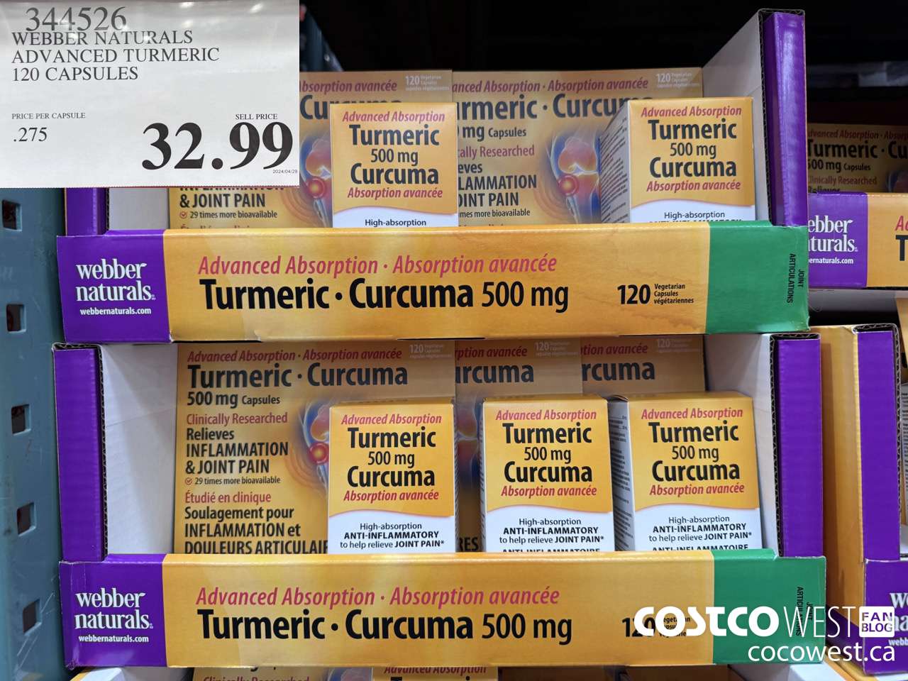 344526 WEBBER NATURALS ADVANCED TURMERIC 120 CAPSULES $32.99