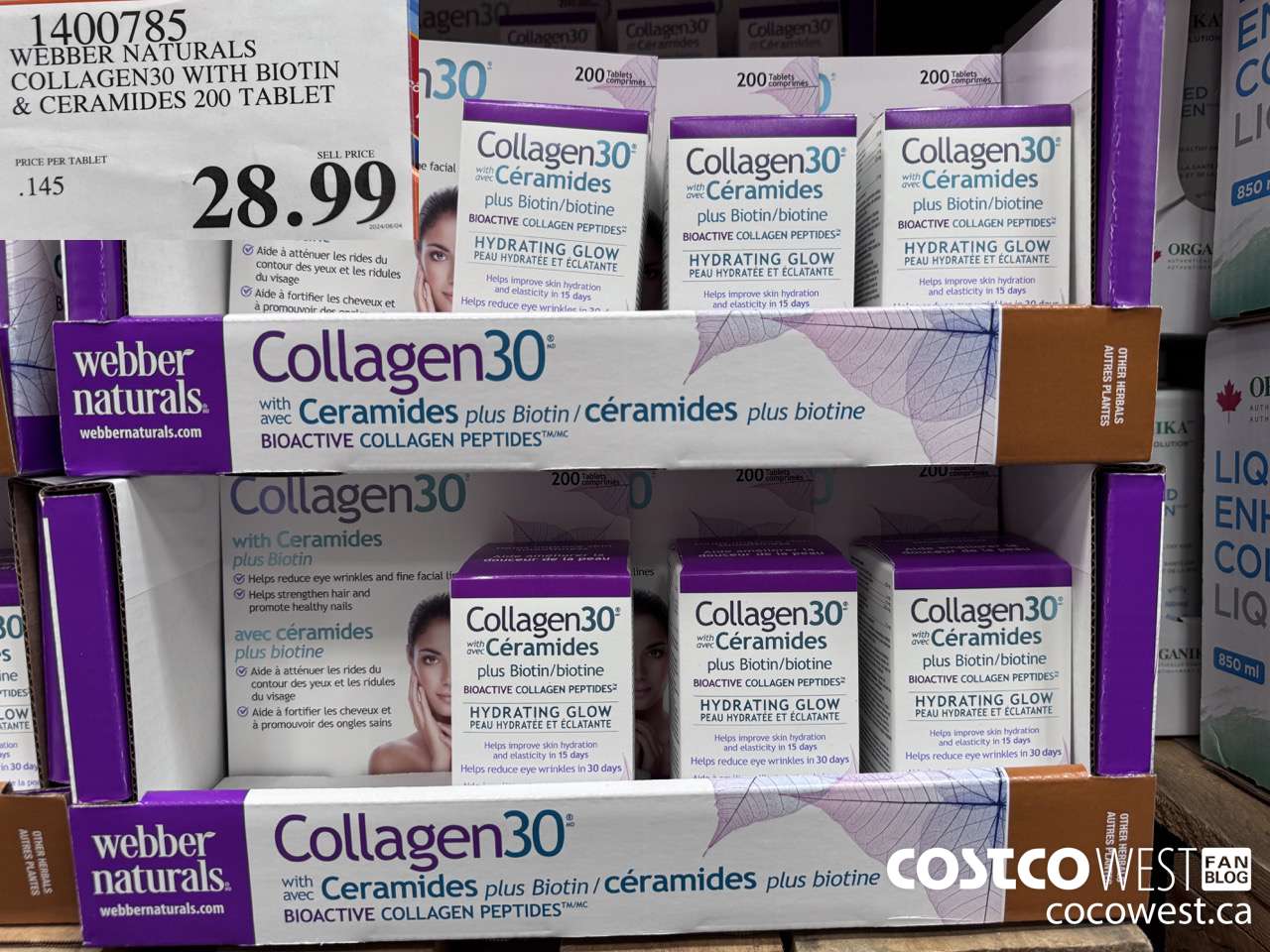 1400785 WEBBER NATURALS COLLAGEN30 WITH BIOTIN & CERAMIDES 200 TABLET $28.99